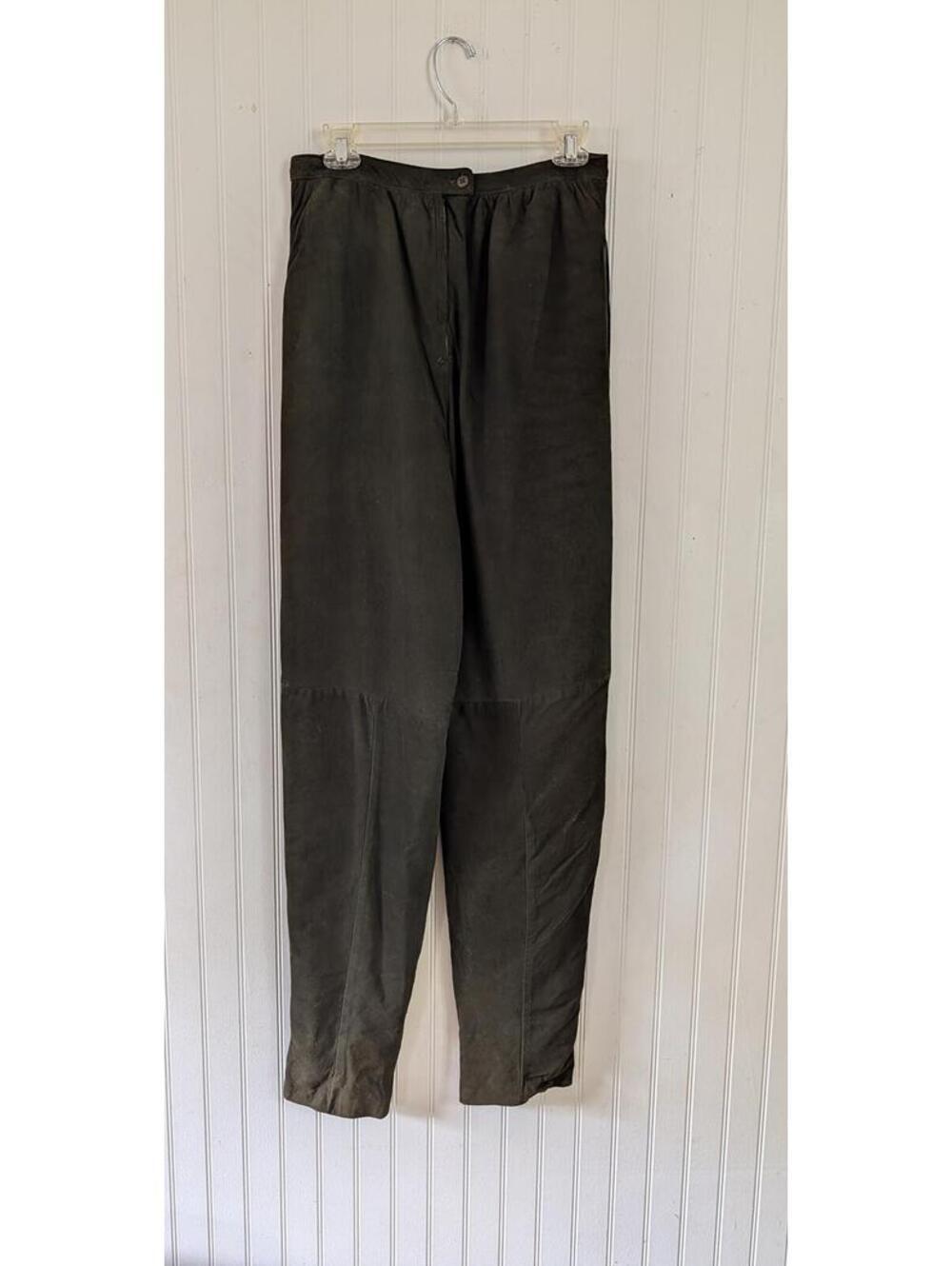 80's Vintage Edward Caracci Women's Brown Suede Pants Size 12